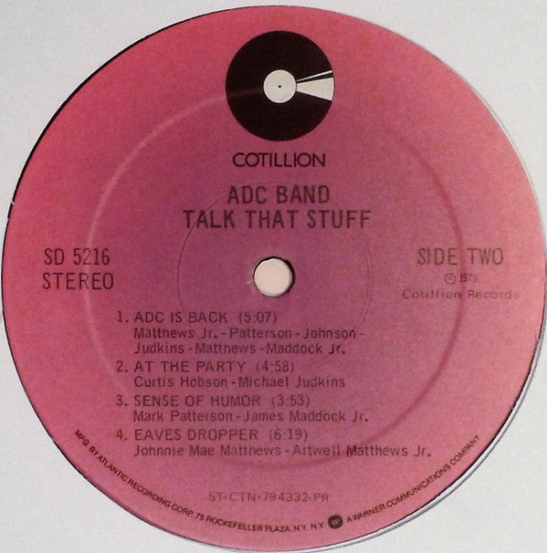 ADC Band : Talk That Stuff (LP, Album)