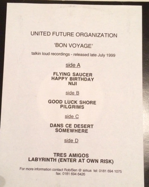 United Future Organization : Bon Voyage (2xLP, Album, Promo)