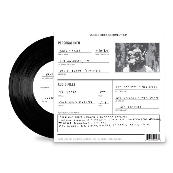 Hand Habits : Yr Heart 7" (7", Single)
