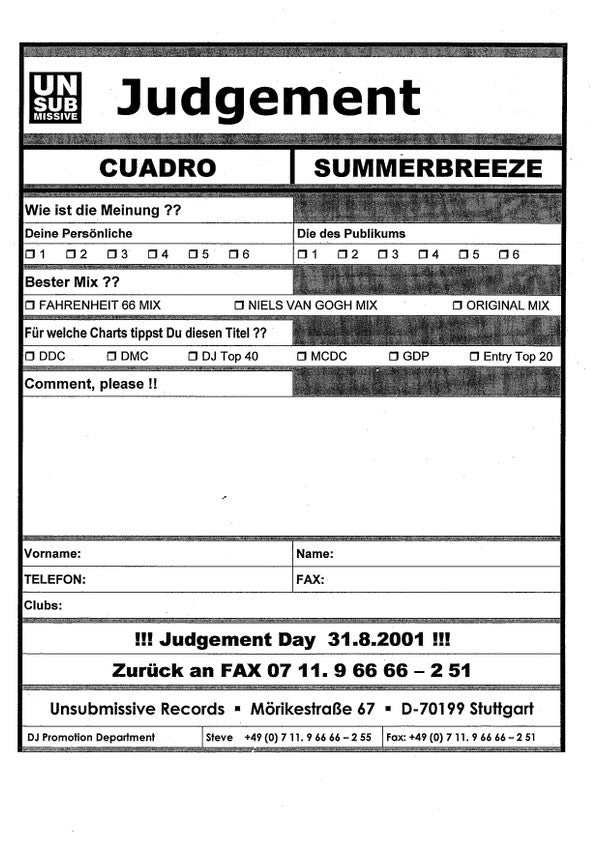 Cuadro : Summerbreeze (12")