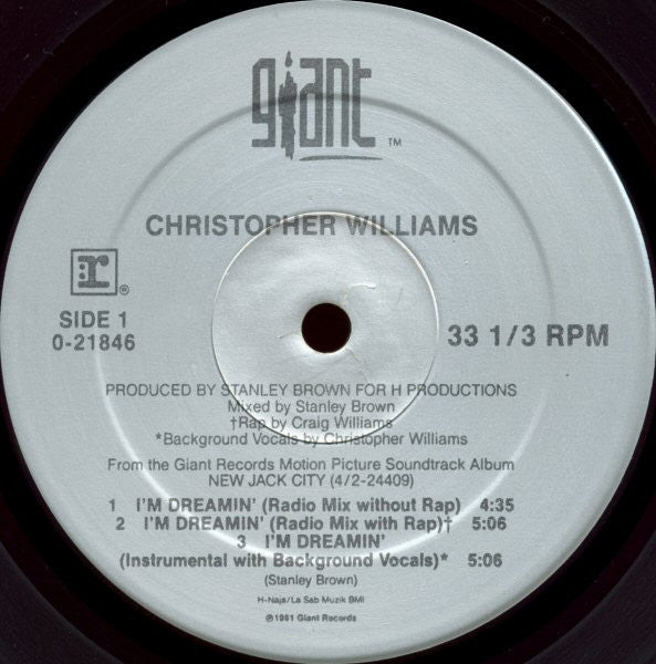 Christopher Williams : I'm Dreamin' (12", Maxi)