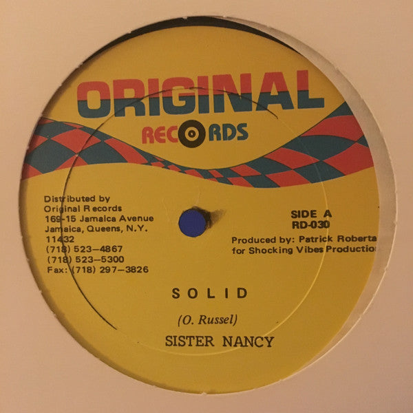 Sister Nancy / DJ Cinderella : Solid / Give Mi (12")