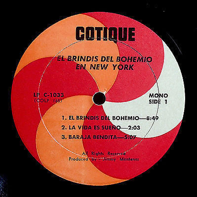 El Brindis Del Bohemio : En New York (LP, Mono)