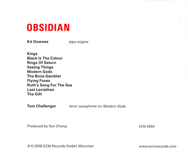 Kit Downes : Obsidian (CD, Album)