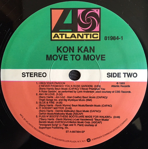 Kon Kan : Move To Move (LP, Album)