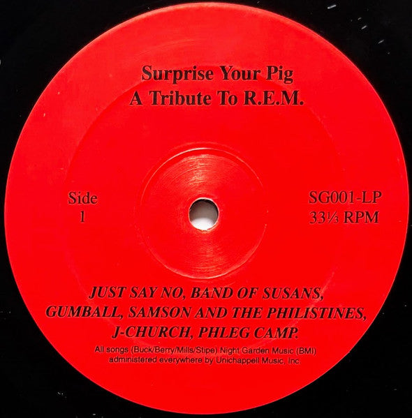 Various : Surprise Your Pig (A Tribute To R.E.M.) (LP, Album + 7", Yel)