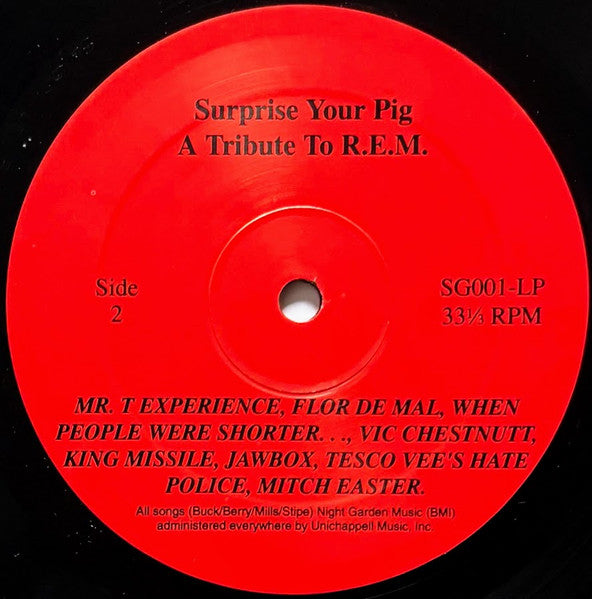 Various : Surprise Your Pig (A Tribute To R.E.M.) (LP, Album + 7", Yel)