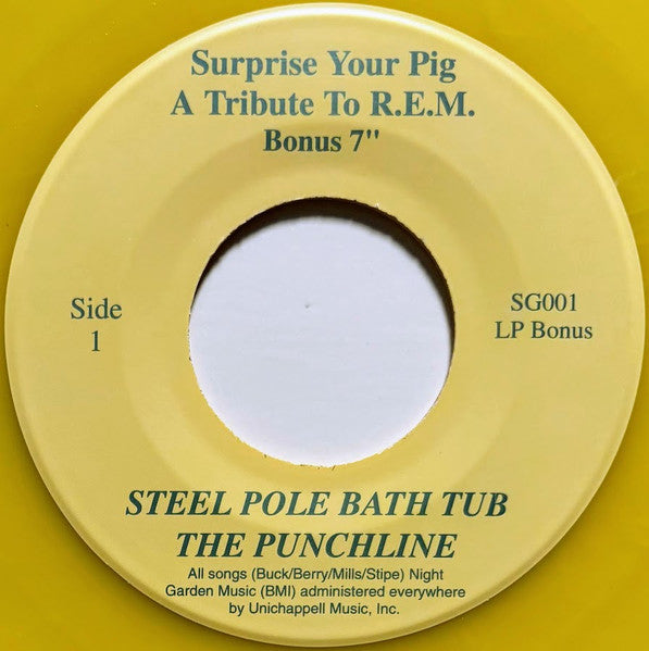 Various : Surprise Your Pig (A Tribute To R.E.M.) (LP, Album + 7", Yel)