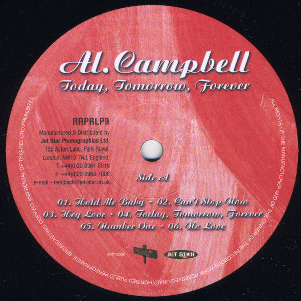 Al Campbell : Today, Tomorrow, Forever (LP)