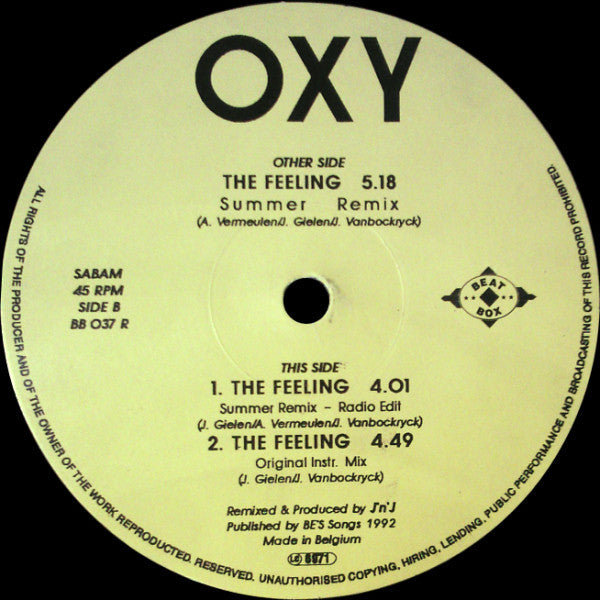 OXY : The Feeling (The Remix) (12")
