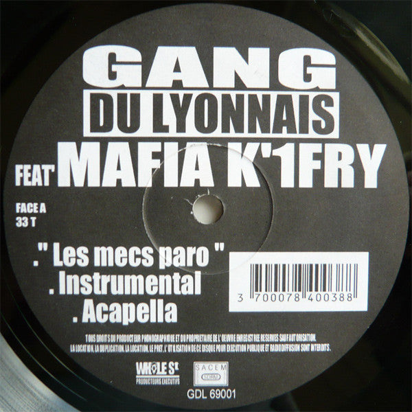 Gang Du Lyonnais : Les Mecs Paro / Hip-Hop Philosophie (12", Maxi)
