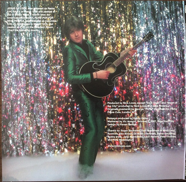 Nick Lowe : Jesus Of Cool (LP, Album, RE + LP, Comp + 30t)