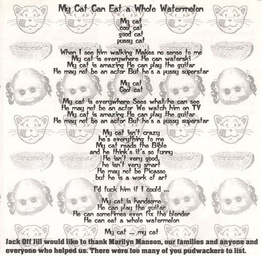 Jack Off Jill : My Cat / Swollen (7", Cle)