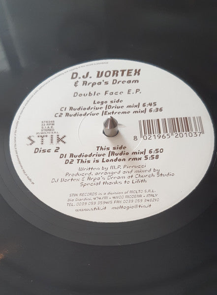 DJ Vortex & Arpa's Dream : Double Face EP (2x12", EP)