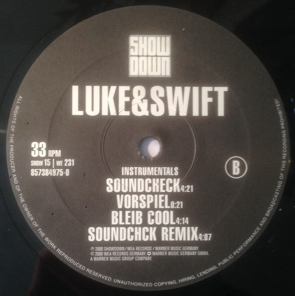 Luke & Swift : Soundcheck (12")