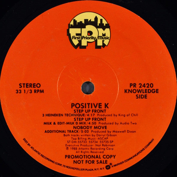 Positive K : Step Up Front (12", Promo)