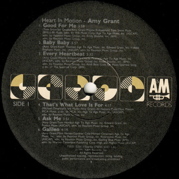 Amy Grant : Heart In Motion (LP, Album)