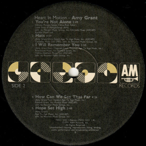 Amy Grant : Heart In Motion (LP, Album)