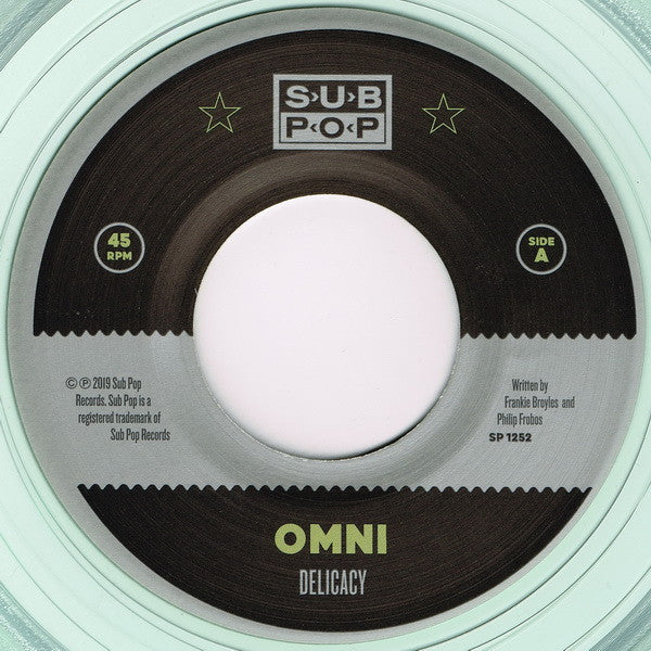 Omni (16) : Delicacy b/w I Don't Dance (7", Single, Club, Ltd, Cle)