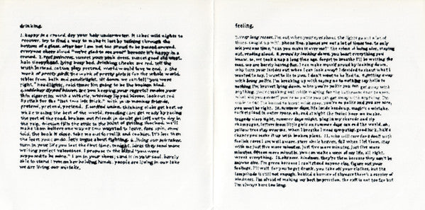 The Love Of Everything* : Drinking. Feeling. (CD, Album)