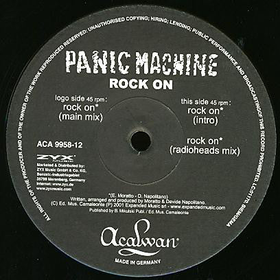 Panic Machine : Rock On (12")