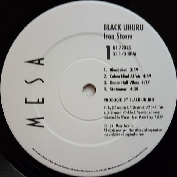 Black Uhuru : Iron Storm (LP)
