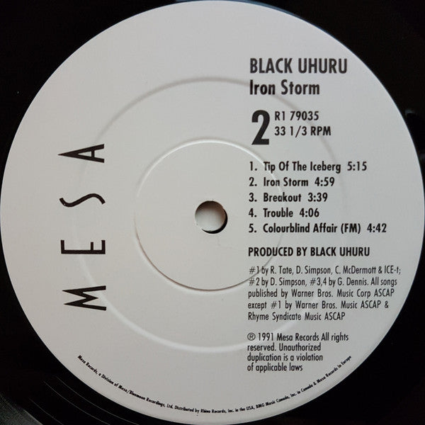Black Uhuru : Iron Storm (LP)