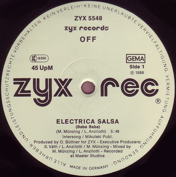 Off : Electrica Salsa (Baba Baba) (12", Maxi)