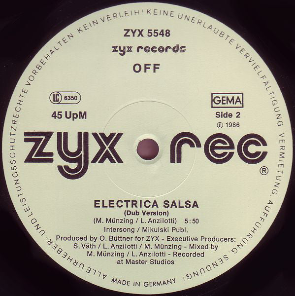 Off : Electrica Salsa (Baba Baba) (12", Maxi)