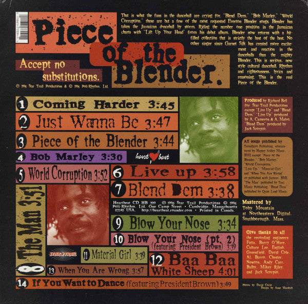 Everton Blender : A Piece Of The Blender: The Singles (LP, Album)