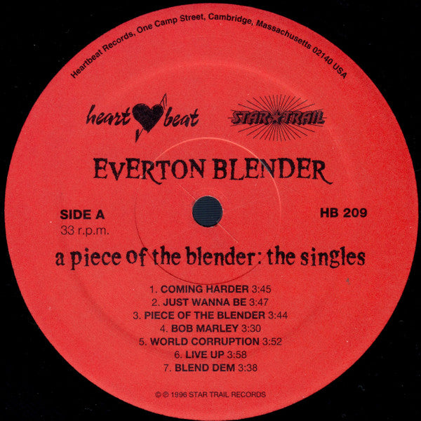 Everton Blender : A Piece Of The Blender: The Singles (LP, Album)