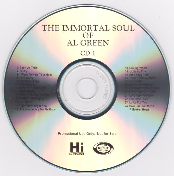 Al Green : The Immortal Soul Of Al Green (4xCDr, Advance, Comp, Promo)