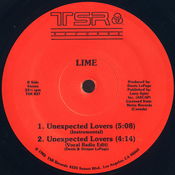 Lime (2) : Unexpected Lovers (12", Red)