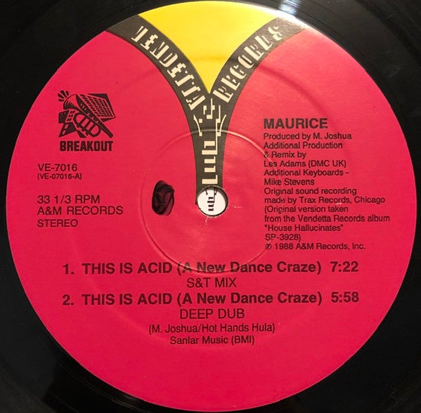Maurice* : This Is Acid (A New Dance Craze) (12")