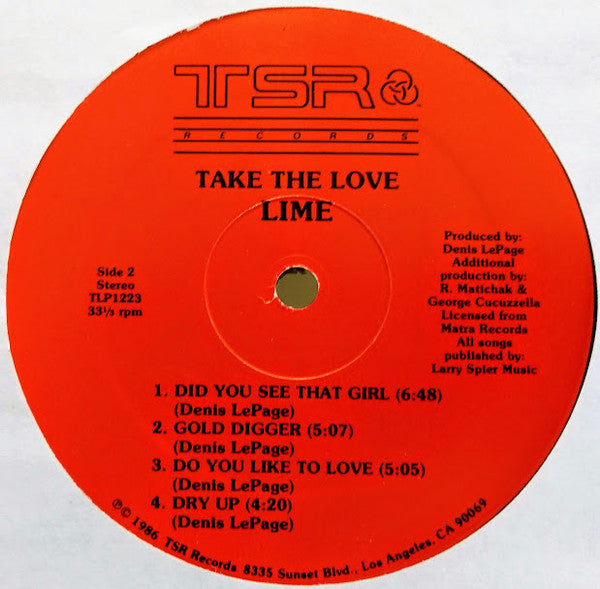 Lime (2) : Take The Love (LP, Album)