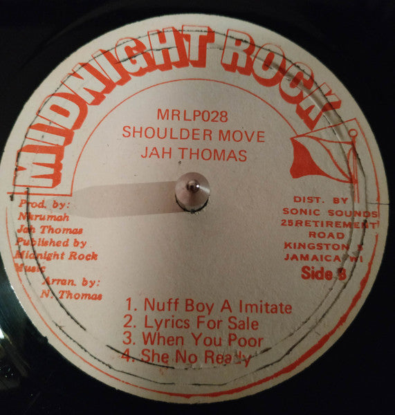 Jah Thomas : Shoulder Move (LP, Album, Red)