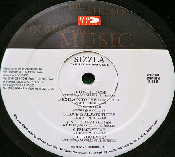 Sizzla : The Story Unfolds - The Best Of (2xLP, Comp)
