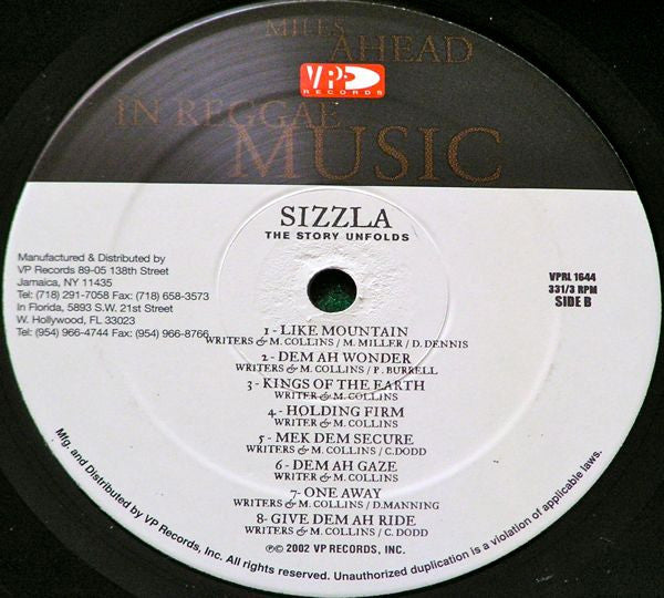 Sizzla : The Story Unfolds - The Best Of (2xLP, Comp)