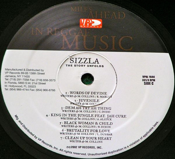 Sizzla : The Story Unfolds - The Best Of (2xLP, Comp)