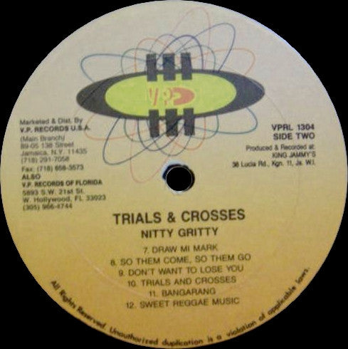Nitty Gritty : Tribute To Nitty Gritty Trials And Crosses (LP, Comp)