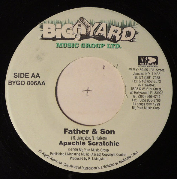 Joseph Cotton / Apachie Scrachie* : Things Running Slow / Father & Son (7")