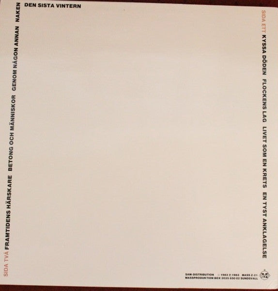 Vacum : Den Sista Vintern (LP, Album, Ltd, RE, Ora)