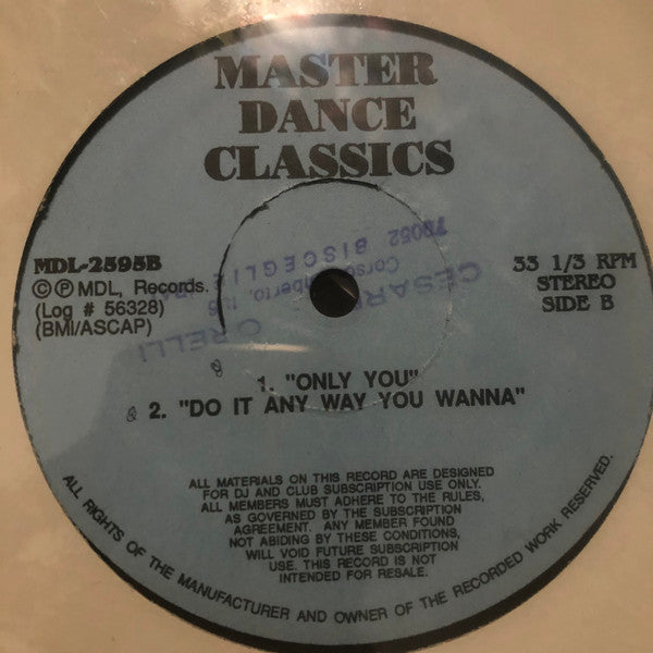 Various : Master Dance Classics (12", Comp, Unofficial)