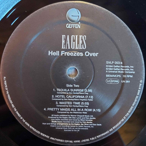 Eagles : Hell Freezes Over (2xLP, Ltd, RE, 180)