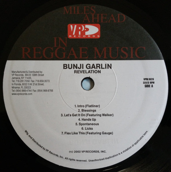 Bunji Garlin : Revelation (LP, Album)