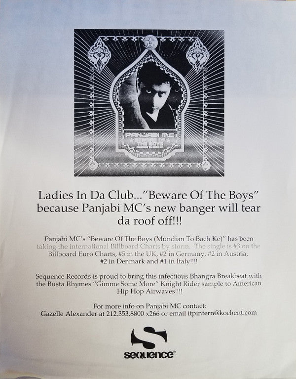Panjabi MC : Beware Of The Boys (Mundian To Bach Ke) (12")