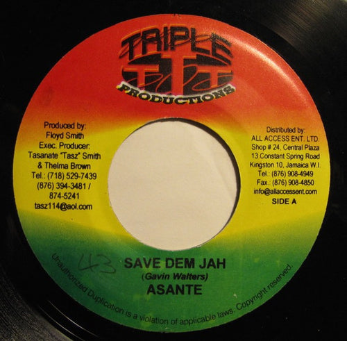 Asante* : Save Dem Jah (7")