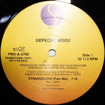 Depeche Mode : Strangelove (12", Single, Promo)