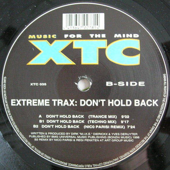 Extreme Trax : Don't Hold Back (12")