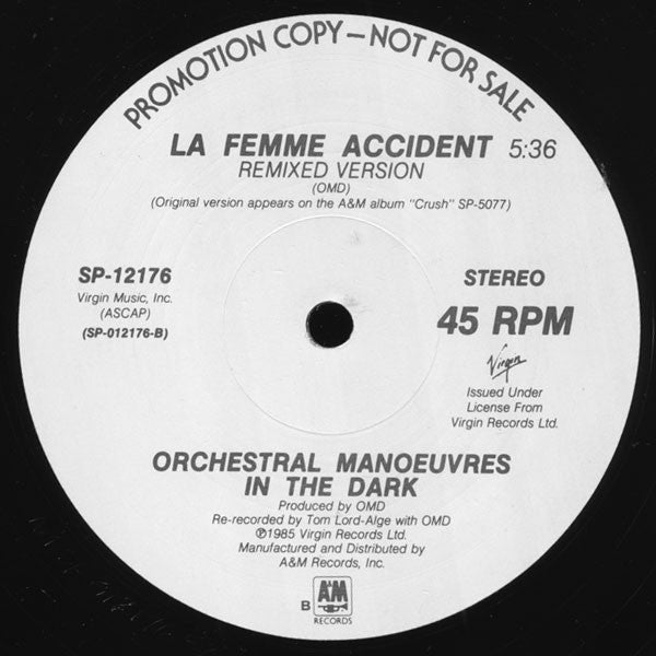 Orchestral Manoeuvres In The Dark : If You Leave (Extended Version) (12", Single, Promo, B P)